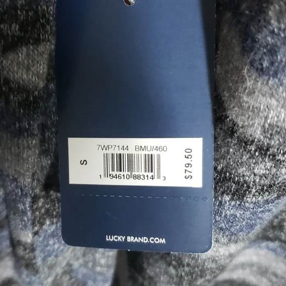 Lucky Brand Camouflage Hooded Cardigan Blue Gray Size S - Picture 4 of 9